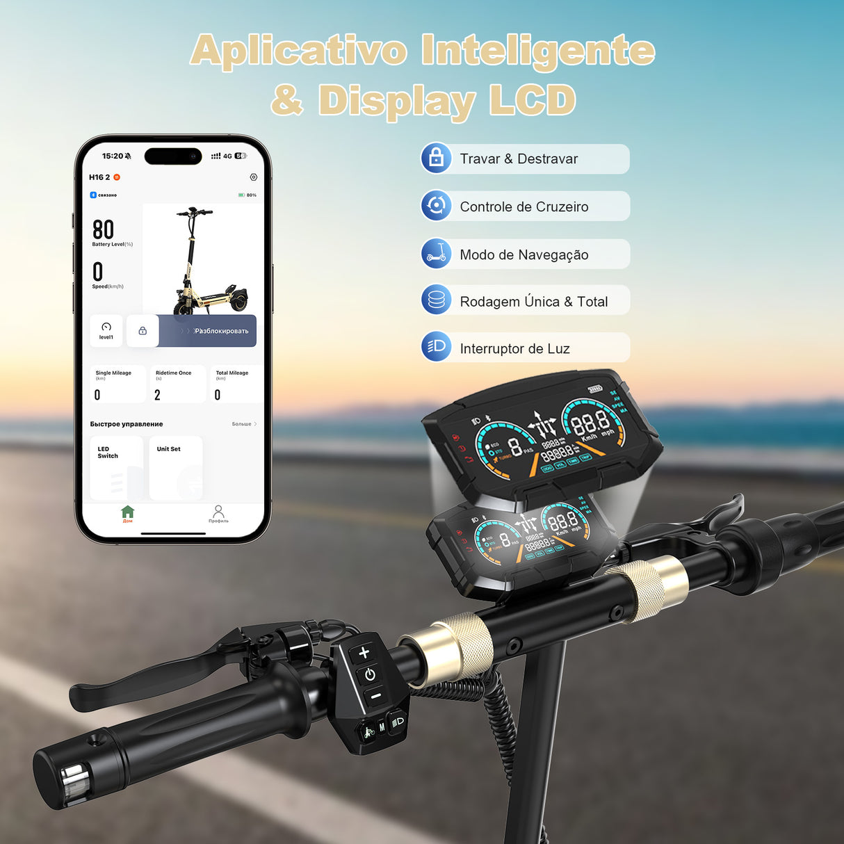 H16 Patinete Elétrico Off-Road 1000W