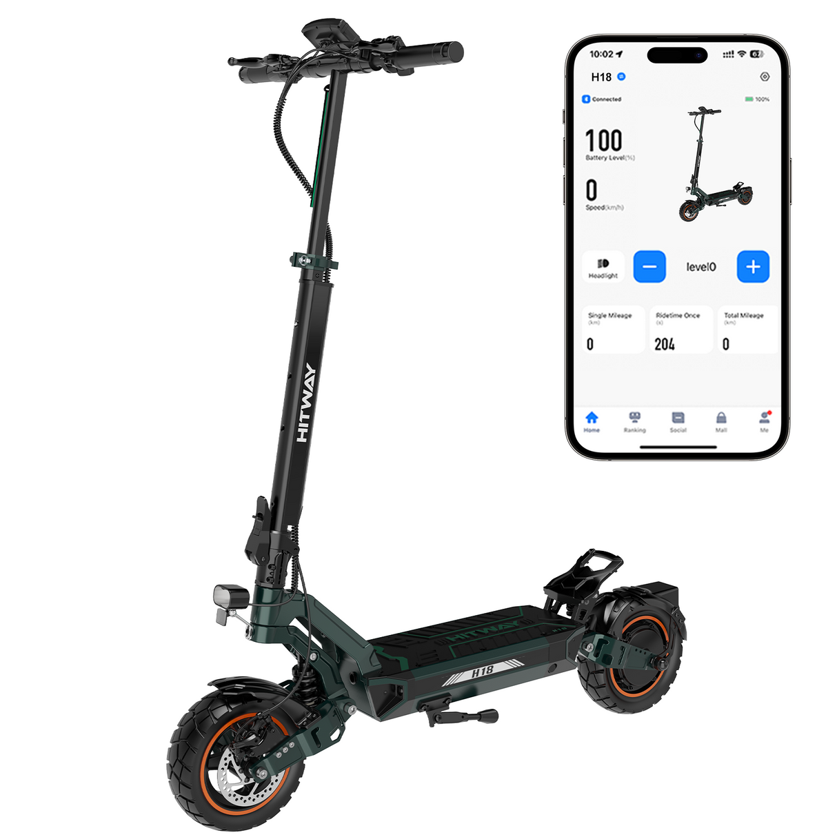 H18 Patinete Elétrico 1000W Potente