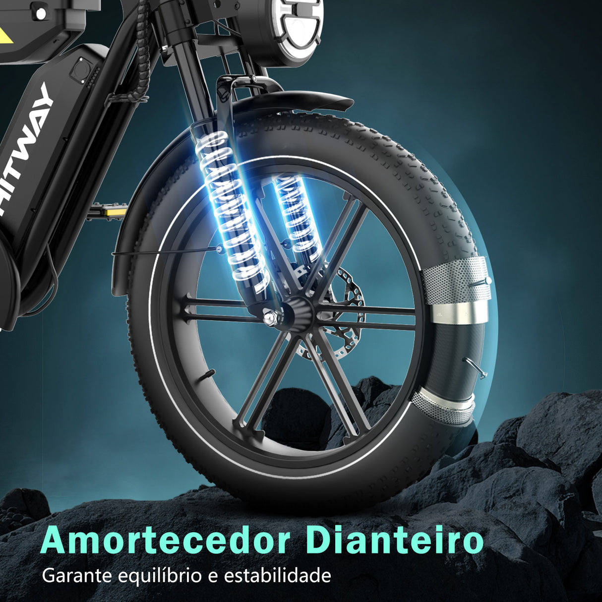 HY9 Pro Bicicleta Elétrica com Dupla Bateria e Longa Autonomia