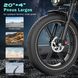 HY9 Pro Bicicleta Elétrica com Dupla Bateria e Longa Autonomia