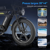 HY9 Bicicleta Elétrica 1000W com APP e NFC