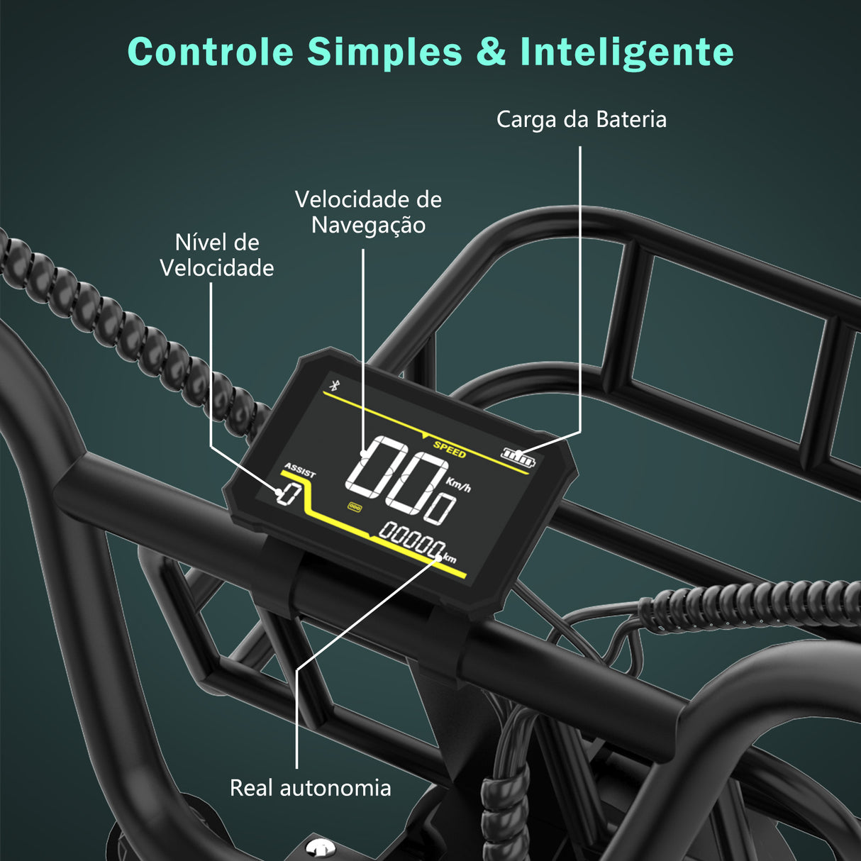 HY9 Pro Bicicleta Elétrica com Dupla Bateria e Longa Autonomia