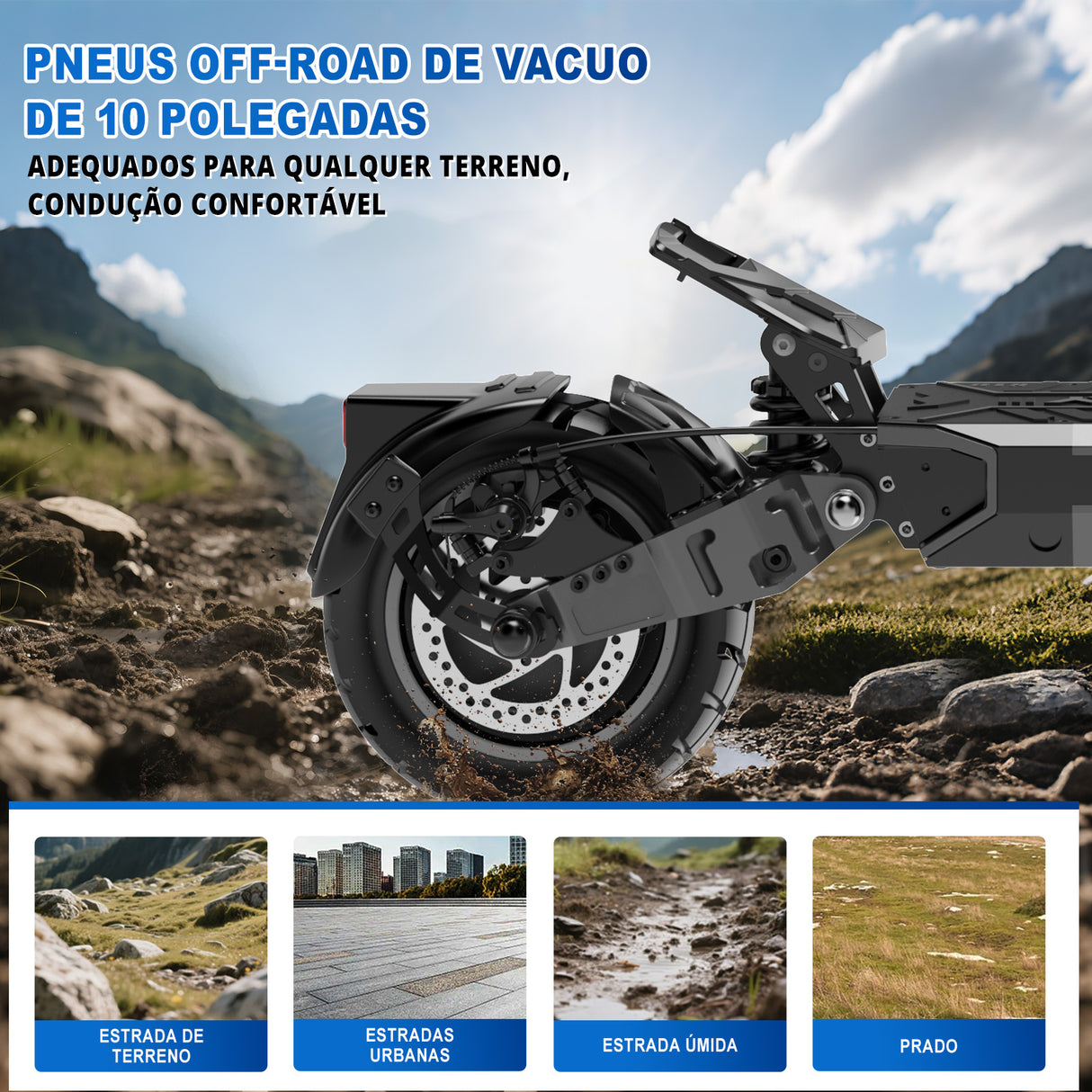 H18 Patinete Elétrico 1000W Potente