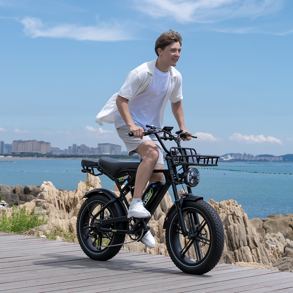 HY9 Bicicleta Elétrica 1000W com APP e NFC