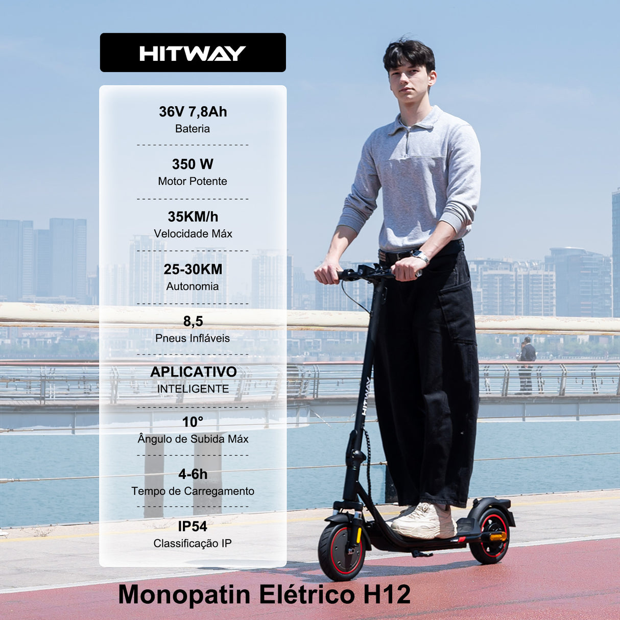 H12 Scooter Elétrica Dobrável