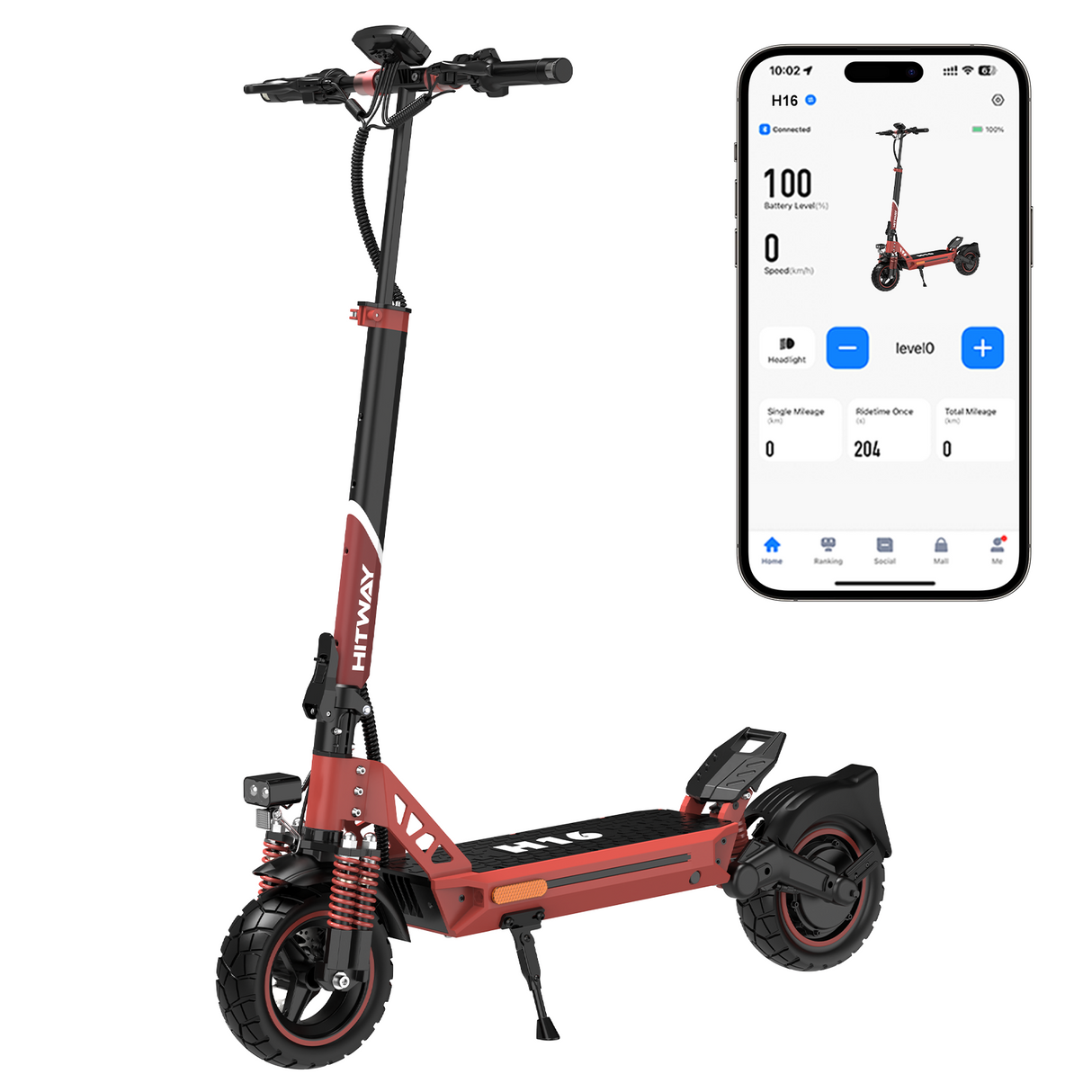 H16 Patinete Elétrico Off-Road 1000W